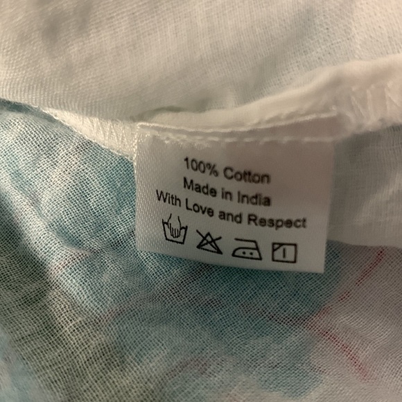 La Plage Seaside Skirt Mughal Carnation Print Cotton Sz Small Resortwear Coastal - Picture 10 of 13